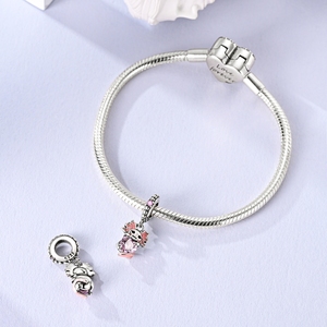 Charm <span class=keywords><strong>pendentif</strong></span> <span class=keywords><strong>salamandre</strong></span> rose mignon en argent avec bijoux de mode en zircon pour cadeau de fête pour enfants et femmes - Product Image 4