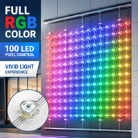 Écran LED en maille numérique flexible pliable DMX512 IP67 étanche P100 RGB pleine couleur pour la publicité extérieure sur façade