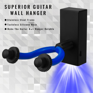 NAOMI – support mural de guitare à lumière LED Multiple avec Fiber de verre, Nylon renforcé, Base 66, crochet en caoutchouc détachable bleu - Product Image 5