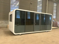 Maisonnette de luxe moderne en structure acier pour glamping, zones scéniques et hôtels de vacances