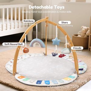Gimnasio de madera transfronterizo para bebés, gimnasio para recién nacidos, triángulo de actividades de madera, soporte de fitness para habitación de bebés - Product Image 2