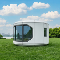 Module de maison capsule ronde, maison spatiale pour villa, hôtel, Airbnb, maison préfabriquée, cabane ronde Apple, stock UE, stock Roumanie