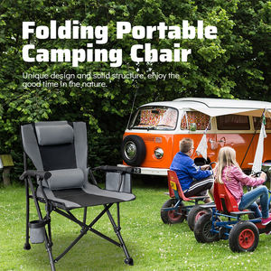 आउटडोर गतिविधियों के लिए तकिए के साथ खेल और मनोरंजन तह मछली पकड़ने की कुर्सियां - Product Image 2