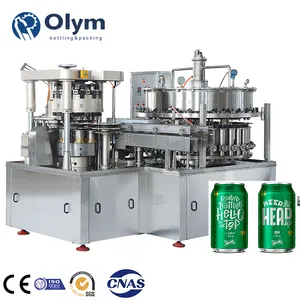 Automatische 330Ml 500Ml Ambachtelijk Bier Energiedrank Sap Aluminium Kan Energie Drinken Vullijn Sluitmachine
