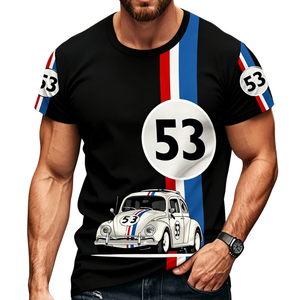 Nuova Moda 2026: T-shirt da Uomo Hip Hop 100% Poliestere con Stampa 3D Auto, Traspirante, Ecologica, Manica Corta, Casual Estiva - Product Image 2