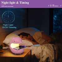 Nouvelle Lampe de Chevet Multifonction Moderne avec Télécommande, Chargeur Sans Fil Rapide 15W, Haut-parleur Bluetooth et LED RVB