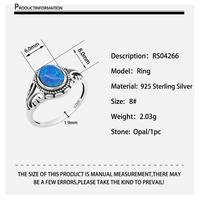 Nouvelle arrivée 925 bague en argent Sterling avec pierre d'opale naturelle Design spécial Style rétro pour femme cadeau