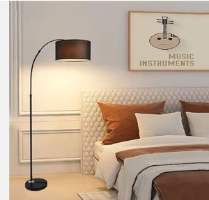 Lámpara <span class=keywords><strong>de</strong></span> <span class=keywords><strong>pie</strong></span> LED moderna <span class=keywords><strong>de</strong></span> 12-18W, 3 temperaturas <span class=keywords><strong>de</strong></span> color, poste alto negro, Incluye interruptor <span class=keywords><strong>de</strong></span> <span class=keywords><strong>pie</strong></span> para <span class=keywords><strong>lectura</strong></span>, dormitorio, estudio, oficina, Hotel - Product Image 2