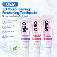 Dentifrice Personnalisé 3D Micro-foaming Rafraîchissant et Blanchissant Saveur Menthe Nettoyage et Éclat Haleine Fraîche Longue Durée Soin Buccal Usine
