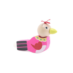Sifflet d'oiseau en bois de dessin animé, jouet musical pour enfants de 2 à 4 ans, 8x5x1.5cm - Product Image 5