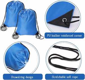 Custom Printed Logo Foldable <b>Drawstring</b> <b>Backpack</b> Waterproof Reusable Portable <b>Drawstring</b> Bag for Gym and Event - Product Image 3
