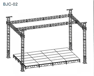 Système de treillis modulaire en aluminium portable ESI, portée de 10 m, robuste, capacité de charge de 500 kg, installation rapide pour les événements d'éclairage de scène - Product Image 1