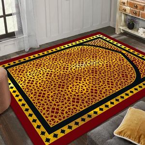 我们温暖的伊斯兰定制一次性礼品套装穆斯林可折叠设计<span class=keywords><strong>Janamaz</strong></span>地毯开斋月祈祷垫 - Product Image 5