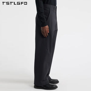 <span class=keywords><strong>Pantaloni</strong></span> da Lavoro Larghi e Plissettati <span class=keywords><strong>con</strong></span> <span class=keywords><strong>Tasche</strong></span>, Sostenibili e Traspiranti, Logo Personalizzato, <span class=keywords><strong>Pantaloni</strong></span> Eleganti a Vita Alta - Product Image 2