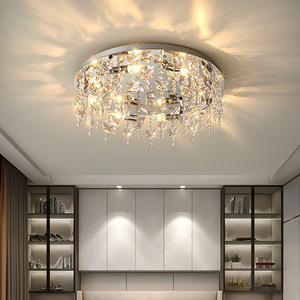 Nordic Luxury Modern K9 Crystal Pendant <b>Ceiling</b> Light <b>Wedding</b> Beaded Chandeliers Acrylic Cover Art <b>Decor</b> LED Lighting Fixtures - Product Image 3