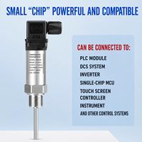 Transmisor de Temperatura Compacto PT100, Sensor 4-20mA, Sonda Roscada de Acero Inoxidable, OEM ODM Personalizable