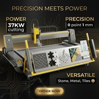 Machine de découpe au jet d'eau CNC de haute précision 37KW pour la fabrication de marbre, de granit et de pierre