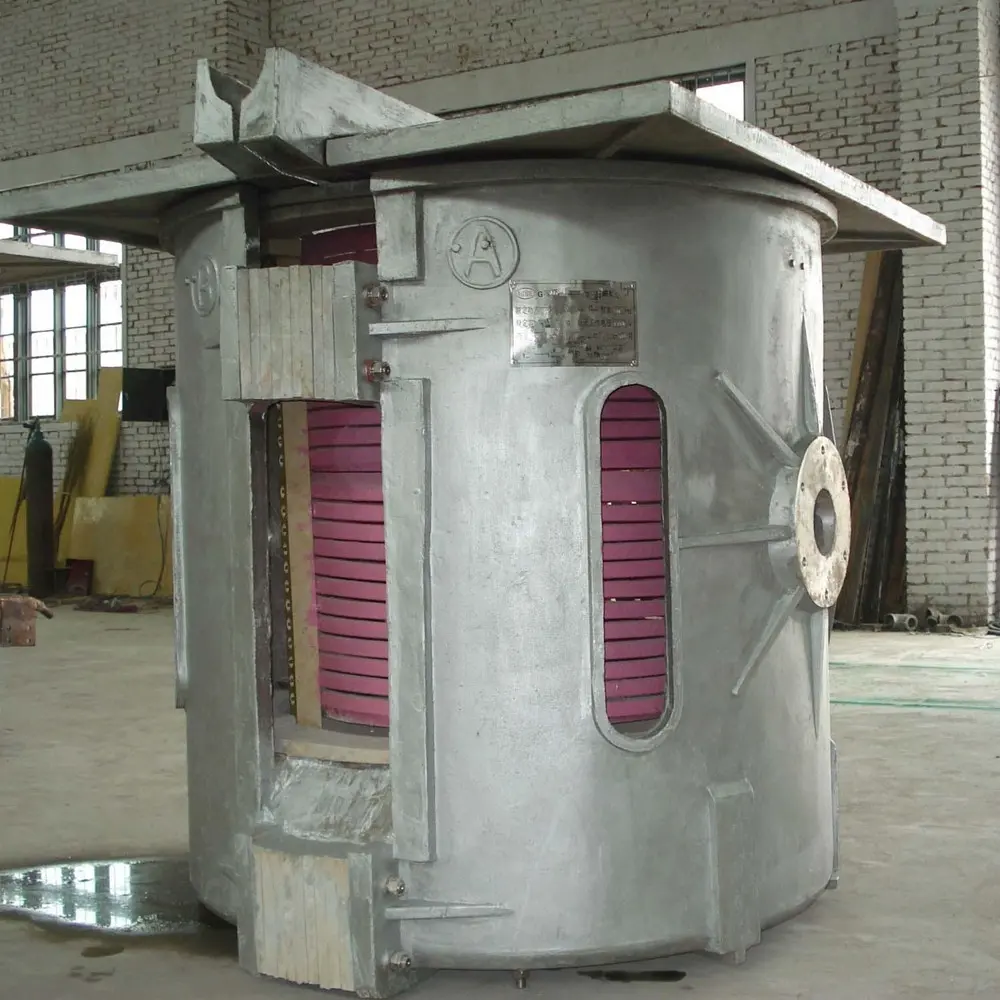 Hitfar 1500 Kw 3 Ton Medium Frequentie Inductie Smeltoven Met 1 Aluminium Shell Oven Lichaam