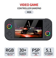 Console de jeu portable M26 2025, système Linux open source, 30 émulateurs, PSP, lumière RVB, écran 5,1 pouces, consoles de jeu vidéo classiques