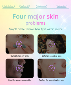 Autocollants anti-acné colorés à marque privée, motif visage souriant holographique laser, pour tous types de peau - Product Image 2