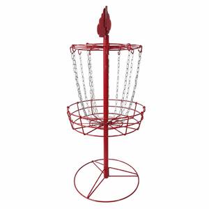 Cestino per <span class=keywords><strong>Golf</strong></span> Robusto Rosso con Telaio in Acciaio Rinforzato, Diametro 64cm, Ausilio Portatile per l'Allenamento - Product Image 1
