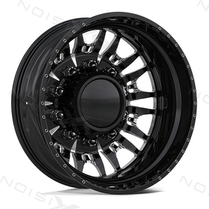 Jantes DRW forgées sur mesure 22 24 26 28 pouces 8x200 10x225 10x285 Noir brillant fraisé pour Ford F350 F450 Ram 3500 4500 DRW - Product Image 5
