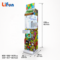 LIFUN Machine de jeu de récompense à 24 pinces, jeu de la chance, machine de divertissement d'intérieur à monnayeur, distributeur de prix en métal, garantie 1 an