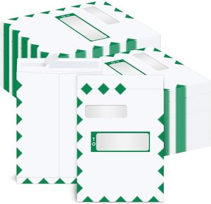 ซองจดหมายแบบมีหน้าต่างสองชั้น ปิดผนึกด้วยกาวในตัว สำหรับสำนักงาน ธุรกิจ ขนาด A3 ซองกระดาษแข็งมีหน้าต่าง - Product Image 1