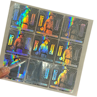 Holograma Termal de brillo holográfico para impresión en caliente, etiqueta adhesiva 3D de plata gruesa transparente personalizada
