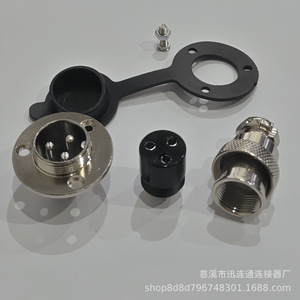 Conector y Enchufe de Aviación GX20 con Brida de 2 a 15 Pines, Aleación de Zinc, Niquelado, Contacto de Cobre Plateado - Product Image 2