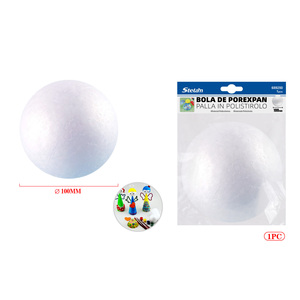 ลูกบอลโฟมโพลีสไตรีนทรงกลมขนาด 100 มม. สำหรับงาน DIY ตกแต่ง ยี่ห้อเป่ยหยง รุ่น 689250 ผลิตในประเทศจีน - Product Image 1