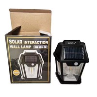 3 bombillas de luz con luz decorativa de jardín impermeable solar Lámpara de calle de alta potencia recargable