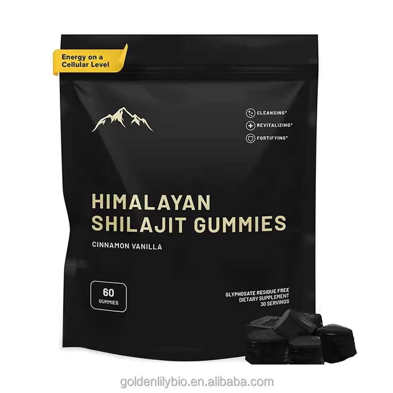 Himalayan Shilajit Gummies Shilajit Resin Tablet Pure Himalayan with Fulvic Acid 60 Gummies for Energy Boost and Immune Support
