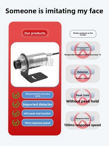 Termómetro Infrarrojo Láser de Alta Precisión, Acero Inoxidable, Respuesta Rápida, Sensor de Temperatura Alta/Baja, Sonda BYD-D Infrarroja - Product Image 3
