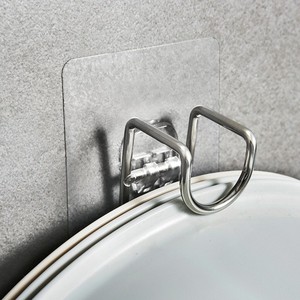 <b>Adhesive</b> <b>Hook</b> Stainless Steel Removable <b>Wall</b> Mounted For Bathroom Sink Bathtub Storage <b>Hook</b> - Product Image 2