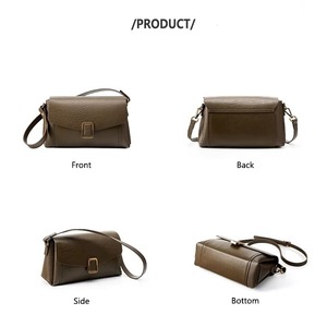 Sac à main pour femme en cuir véritable haut de gamme Smartjoy, sac messager rétro tendance, logo personnalisable, sac à bandoulière - Product Image 3