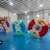 Boule d'eau gonflable transparente et colorée Zorb pour parc aquatique, jeu d'amusement pour enfants