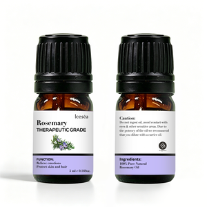 Huile Essentielle de <span class=keywords><strong>Romarin</strong></span> <span class=keywords><strong>à</strong></span> Marque Blanche pour la Croissance des Cheveux et les Soins du Cuir Chevelu 100% Pure Naturelle Aromathérapie OEM - Product Image 6
