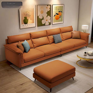 <span class=keywords><strong>Sofa</strong></span> kain gaya Italia <span class=keywords><strong>Modern</strong></span>, <span class=keywords><strong>Sofa</strong></span> minimalis punggung lurus mewah untuk apartemen kecil dapat disesuaikan untuk ruang tamu PU - Product Image 4