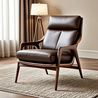 Fauteuil de direction inclinable minimaliste à dossier haut, ergonomique, avec coussin en cuir double couche, idéal pour la maison, le bureau ou le salon