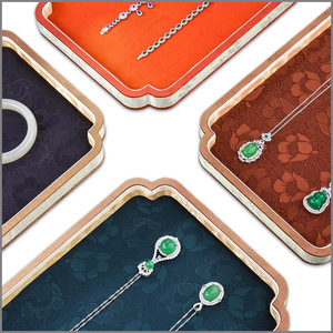Plateau à bijoux octogonal Cicada Court, matériau brodé pour l'affichage et le rangement, options multicolores - Product Image 2