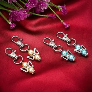 Llaveros <span class=keywords><strong>de</strong></span> ángel con perlas, recuerdos <span class=keywords><strong>de</strong></span> bautizo, detalles para invitados, llavero para niña, niño, baby shower, boda - Product Image 5