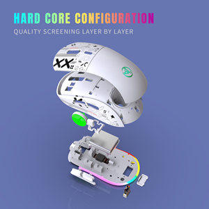 Venta al por mayor Ratón PAW3212 Sensor Sem Fio Ratón ergonómico para computadora Gamer RGB 2,4g + BT Ratón inalámbrico recargable para juegos - Product Image 6