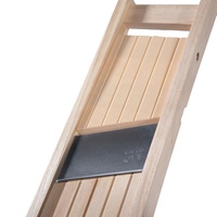 Mandoline manuelle réglable en bois écologique pour oignon et pomme de terre, lame en acier inoxydable, facile à nettoyer, gadget de cuisine portable