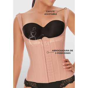 Chaleco Moldeador Con Broches Stijlvolle Fajas Colombianas Gevormde Vet Verstelbare Corset Tailletrainer Met Schouder - Product Image 3