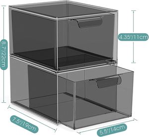 <b>Clear</b> Transparent PET <b>Plastic</b> Injection Molded Eco-Friendly Stackable Giant Bag Storage <b>Containers</b> 20-35L Capacity - Product Image 2