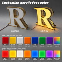 Enseigne extérieure pour bureau, affichage de devanture de magasin, lettres 3D lumineuses LED personnalisées, colorées, éclairées par l'avant, en acrylique, écologiques