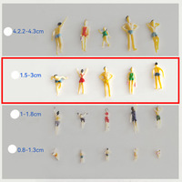 Figurines miniatures de natation en plastique, modèles de personnes de plage multi-échelles, accessoires pour diorama et micro-paysages DIY