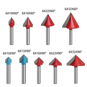 <span class=keywords><strong>Fraise</strong></span> <span class=keywords><strong>à</strong></span> <span class=keywords><strong>chanfreiner</strong></span> et <span class=keywords><strong>à</strong></span> graver 3D en alliage haute précision, revêtement TiCN, queue de 6 mm, outil de gravure en V <span class=keywords><strong>à</strong></span> 90 degrés pour le travail du bois, OEM - Product Image 5