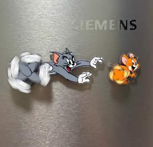 YAKELIKE - Adhesivo Magnético Giratorio para Refrigerador con Diseño de Gato <span class=keywords><strong>y</strong></span> Ratón, Estilo de Dibujos Animados, Decoración Creativa para el Hogar, Adhesivo Acrílico Personalizado para Refrigerador - Product Image 4